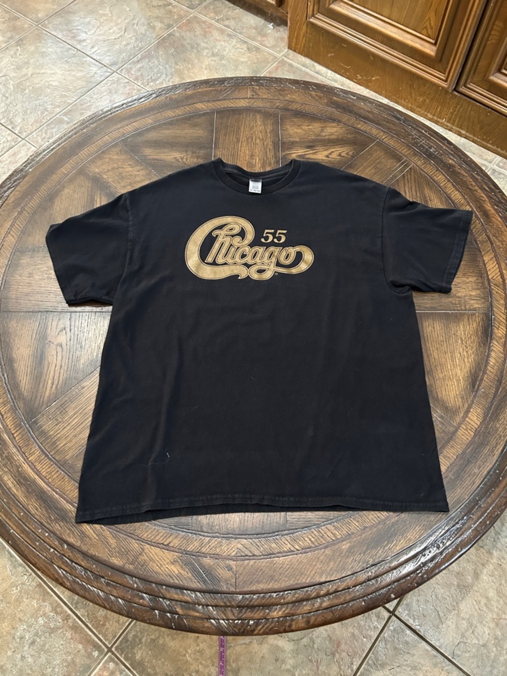 Chicago 55 Logo Short Sleeve T-Shirt - Black XL 100% cotton pre-owned